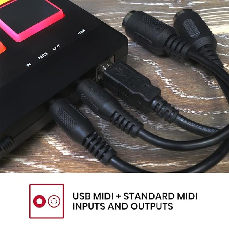 Akai Professional MPX8 |Portable Sample Pad Controller with Velocity-Sensitive Pads, MIDI Connectivi Akai Professional MPX8 |Portable Sample Pad Controller with Velocity-Sensitive Pads, MIDI Connectivi