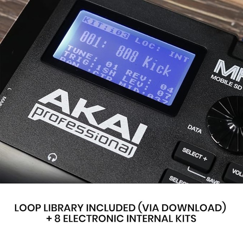 Akai Professional MPX8 |Portable Sample Pad Controller with Velocity-Sensitive Pads, MIDI Connectivi Akai Professional MPX8 |Portable Sample Pad Controller with Velocity-Sensitive Pads, MIDI Connectivi