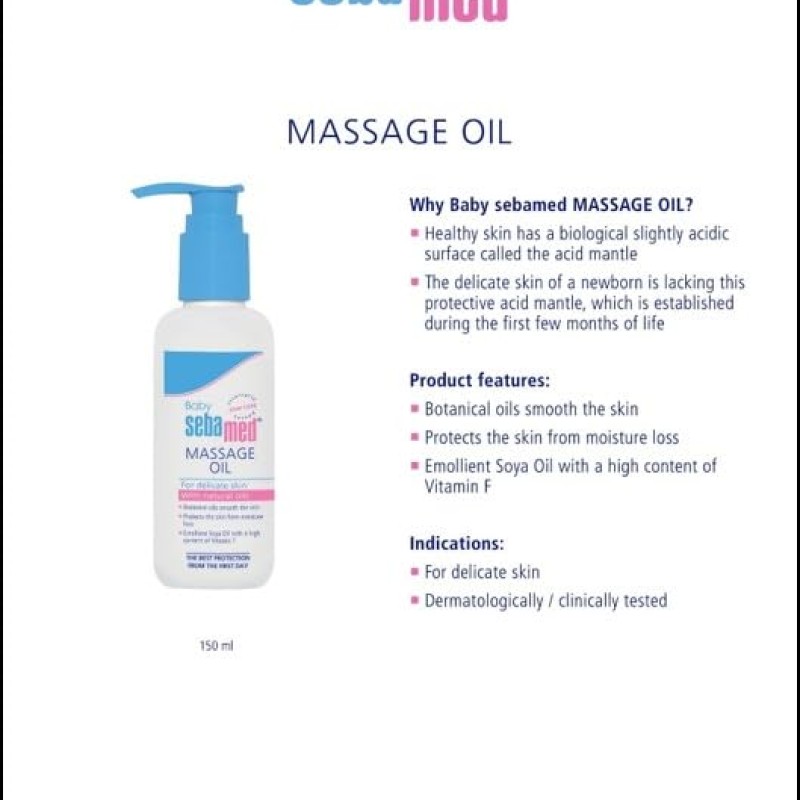 Sebamed Baby Massage Oil, 150ml