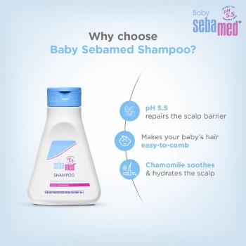 Sebamed Baby Shampoo 150 ml|pH 5.5| Ideal for Newborn�s delicate scalp| No Tears |