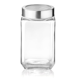 Treo by Milton Cube Storage Glass Jar, 800 ml, Transparent, BPA Free, Kitchen Storage Organizer, Modular, Multipurpose Spice Jars