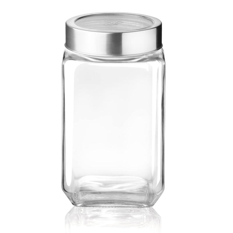 Treo by Milton Cube Storage Glass Jar, 800 ml, Transparent, BPA Free, Kitchen Storage Organizer, Modular, Multipurpose Spice Jars Treo by Milton Cube Storage Glass Jar, 800 ml, Transparent, BPA Free, Kitchen Storage Organizer, Modular, Multipurpose Spice Jars