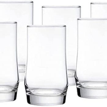 Ocean Scirocco Hi Ball Water & Juice Glass set of 6 Pcs, 410 ml, Transparent | Stylish & Durable Glassware Tumbler Ideal for Serving Mojito, Cold Coffees, Soft Drinks in Home, Parties & Bar Use.