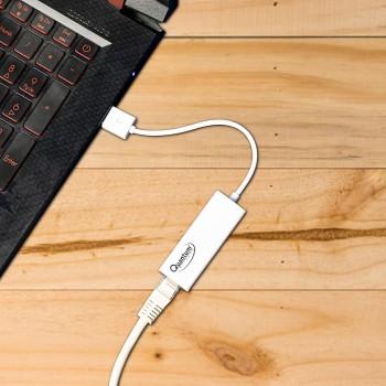 Quantum QHM8106 USB to RJ45 Ethernet LAN Adapter (White) Quantum QHM8106 USB to RJ45 Ethernet LAN Adapter (White)