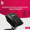 Beetel M56 Caller ID Corded Landline Phone with 16 Digit LCD Display & Adjustable Contrast,2Ways Speaker Phone, 30 Incoming and 5 Outgoing Memory, Solid Build Quality,Classic Design (Black)(M56)