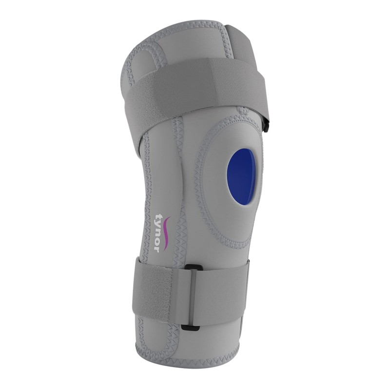 TYNOR Knee Support Hinged (Neoprene), for Stability & Pain Relief | For Sports & Gym (Grey, XXL, 1 Unit) TYNOR Knee Support Hinged (Neoprene), for Stability & Pain Relief | For Sports & Gym (Grey, XXL, 1 Unit)