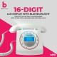 Beetel M73 Caller ID Corded Landline Phone with 16 Digit LCD Display, Retro Design, Alphanumeric Keypad, 2-Way Speaker Phone, Adjustable Ringing (White & Red)(M73)