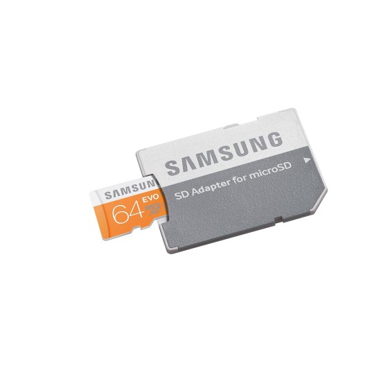 Samsung MB-MP64DAEU 64GB, MicroSDXC EVO"48 MB/s, Orange, White,