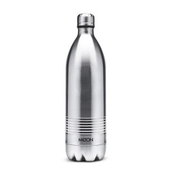 Milton Duo DLX 1000 Thermosteel 24 Hours Hot and Cold Water Bottle, 1 Litre, Silver