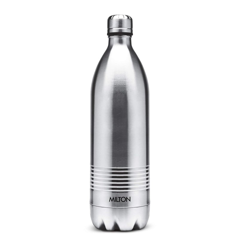 Milton Duo DLX 1000 Thermosteel 24 Hours Hot and Cold Water Bottle, 1 Litre, Silver Milton Duo DLX 1000 Thermosteel 24 Hours Hot and Cold Water Bottle, 1 Litre, Silver