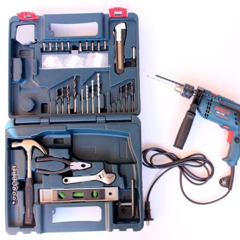 Bosch GSB 600 RE 13mm 600 Watt Corded Smart Drill Kit,Silver