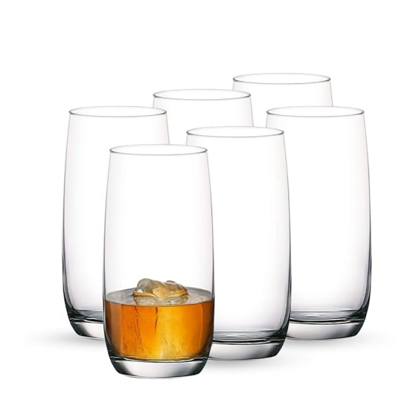 Ocean Ivory Hi Ball whiskey Glass Set, 370ml, Set of 6, Transparent Ocean Ivory Hi Ball whiskey Glass Set, 370ml, Set of 6, Transparent