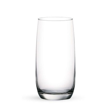 Ocean Ivory Hi Ball whiskey Glass Set, 370ml, Set of 6, Transparent