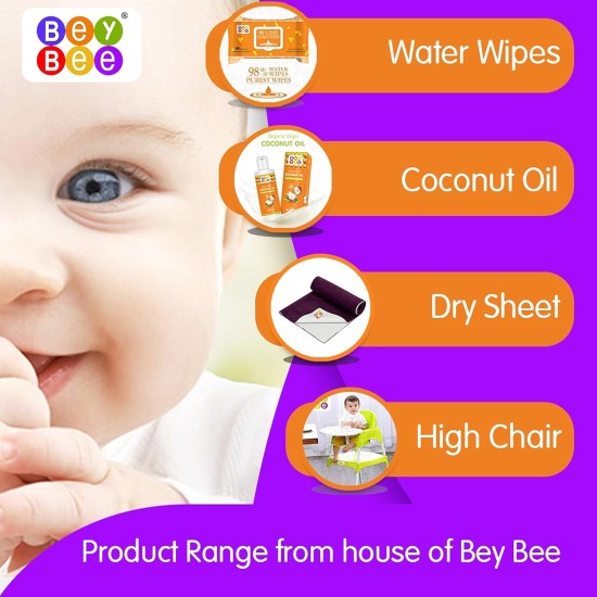 BeyBee Waterproof Quick Dry Sheet for Baby| Bed Pad Anti-Piling Fleece Extra Absorbent Washable Matress Protector| Baby Bed Protector Sheet for Toddler Children, Medium Size, 100x70cm, Blue