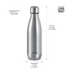 Duo DLX 500 Thermosteel Water Bottle 500 ml, 24 Hr Hot and Cold I Leak Proof Lid, ISI Certified I Vacuum Insulated I for Office, Gym, School I Silver Duo DLX 500 Thermosteel Water Bottle 500 ml, 24 Hr Hot and Cold I Leak Proof Lid, ISI Certified I Vacuum Insulated I for Office, Gym, School I Silver