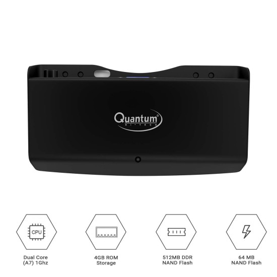 Quantum Thin Client with 1 GHz Dual-Core (A7) Processor, 512 MB RAM with 4GB ROM for Node Computing VGA Display Port, 4USB ports, RJ45 LAN, Adapter Included, 1-Year Warranty QHM6056B (Black)