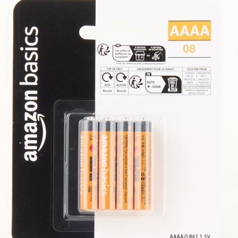 AmazonBasics AAAA Everyday Alkaline Batteries for Stylus (8-Pack) - Appearance May Vary AmazonBasics AAAA Everyday Alkaline Batteries for Stylus (8-Pack) - Appearance May Vary