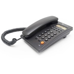 Beetel G20,TEC Certified,Caller ID Phone LCD Display, Ringer LED, DTMF/FSK Compatible, Adjustable Handset/Ringer Volume,Music on Hold,Desk/Wall Mountable,3 Level LCD Contrast,Alarm(Black)