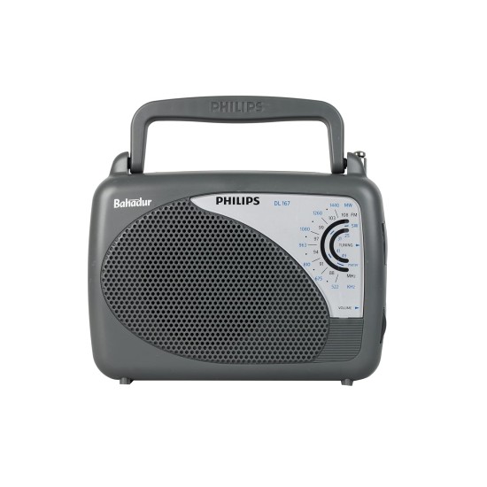 Philips Radio DL167/94 with MW/SW/FM Bands, 2xR20 (UM1),External 3V DC