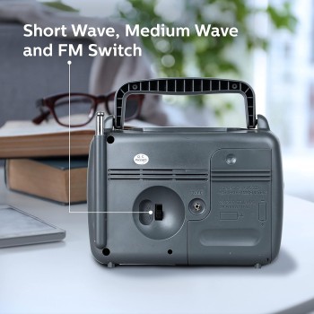 Philips Radio DL167/94 with MW/SW/FM Bands, 2xR20 (UM1),External 3V DC Philips Radio DL167/94 with MW/SW/FM Bands, 2xR20 (UM1),External 3V DC