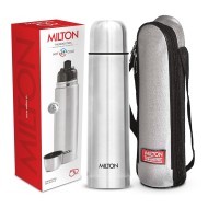 Milton Thermosteel Flip Lid Flask, 1000 milliliters, Silver