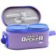 MILTON Double Decker Plastic Lunch Box with Insulated Jacket, 3 Containers (450 ml, 280 ml, 280 ml), Microwavable & Leak-Proof Tiffin for Office, School, College, Purple