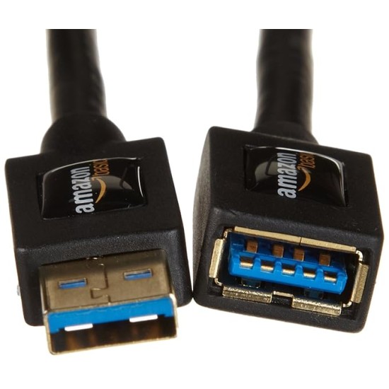 USB-A 3.0 Extension Cable, 4.8Gbps High-Speed, Male to Female Gold-Plated Connectors, 6.5 Foot, Black USB-A 3.0 Extension Cable, 4.8Gbps High-Speed, Male to Female Gold-Plated Connectors, 6.5 Foot, Black