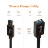 USB-A 3.0 Extension Cable, 4.8Gbps High-Speed, Male to Female Gold-Plated Connectors, 6.5 Foot, Black USB-A 3.0 Extension Cable, 4.8Gbps High-Speed, Male to Female Gold-Plated Connectors, 6.5 Foot, Black