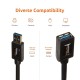 USB-A 3.0 Extension Cable, 4.8Gbps High-Speed, Male to Female Gold-Plated Connectors, 6.5 Foot, Black USB-A 3.0 Extension Cable, 4.8Gbps High-Speed, Male to Female Gold-Plated Connectors, 6.5 Foot, Black