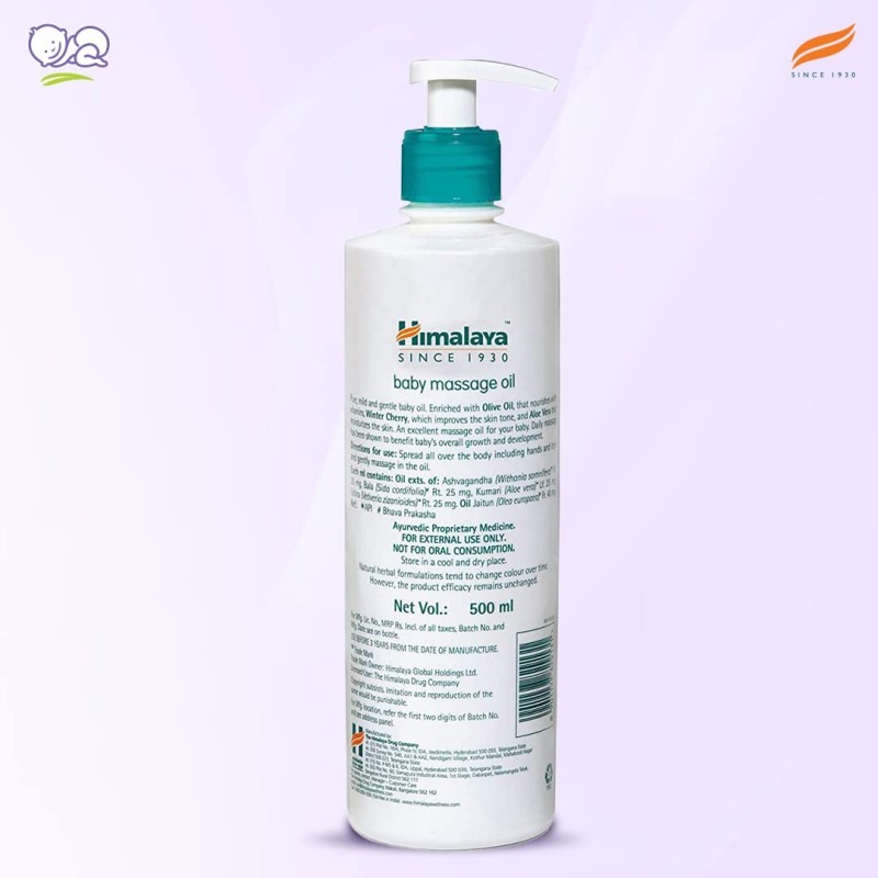 Himalaya Baby Massage Oil � 500ml for strong bones & muscles | with Vitamin E | No. 1 Doctor Prescribed