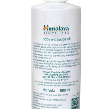 Himalaya Baby Massage Oil � 500ml for strong bones & muscles | with Vitamin E | No. 1 Doctor Prescribed Himalaya Baby Massage Oil � 500ml for strong bones & muscles | with Vitamin E | No. 1 Doctor Prescribed
