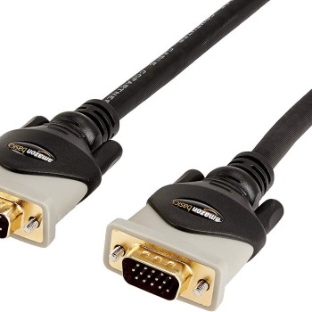 Amazon Basics VGA to VGA Cable – 6 Feet (1.8 Meters), Black