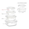 Borosil Klip N Store Glass Storage Container For Kitchen With Air-Tight Lid, Microwave & Oven Safe, Square, 320 ml, Clear Borosil Klip N Store Glass Storage Container For Kitchen With Air-Tight Lid, Microwave & Oven Safe, Square, 320 ml, Clear
