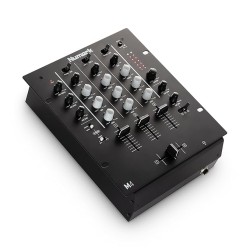 Numark M4 |3-Channel Rack Mountable Scratch DJ Mixer, Combo Jack Connection, with 3-Band EQ, Club-Ready Inputs, Mic Input and Reverse/Slope Controls, Black