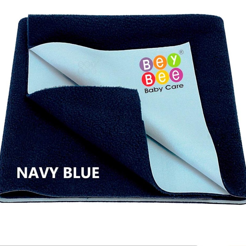 BeyBee Cotton Waterproof Quick Dry Sheet for Baby| Bed Pad Anti-Piling Fleece Extra Absorbent Washable Matress Protector| Baby Bed Protector Sheet for Toddler Children, Small Size, 50X70Cm, Dark Blue BeyBee Cotton Waterproof Quick Dry Sheet for Baby| Bed Pad Anti-Piling Fleece Extra Absorbent Washable Matress Protector| Baby Bed Protector Sheet for Toddler Children, Small Size, 50X70Cm, Dark Blue