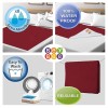BeyBee Waterproof Quick Dry Sheet for Baby| Bed Pad Anti-Piling Fleece Extra Absorbent Washable Matress Protector| Baby Bed Protector Sheet for Toddler Children, X-Large Size, 200 x 140cm, Maroon
