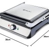 Bajaj Majesty Grill Ultra 2000W 4-Slice Grill Sandwich Maker | 180 Open Grill | Adjustable Hinge and Temperature Control | Non-Stick Coated Plate | Drip Oil Collector | 2-Yr Warranty by Bajaj | Black