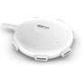 (Refurbished) Portronics POR 343 UFO USB Home Charger 6 Ports 8A Charging Station for Smartphones and Tablets - White