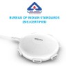 (Refurbished) Portronics POR 343 UFO USB Home Charger 6 Ports 8A Charging Station for Smartphones and Tablets - White (Refurbished) Portronics POR 343 UFO USB Home Charger 6 Ports 8A Charging Station for Smartphones and Tablets - White