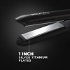 Ikonic Slim Titanium Shine Hair Starightener, Black| Professional PTC and Dual Titanium Plates| Advanced Heat Technology Ikonic Slim Titanium Shine Hair Starightener, Black| Professional PTC and Dual Titanium Plates| Advanced Heat Technology