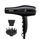 AGARO HD-1150 2000 Watts Professional Hair Dryer with Concentrator, Diffuser & Cool Shot Button- Black