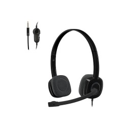 Logitech H151 Wired Headphones On Ear Headphones With Mic (Black)
