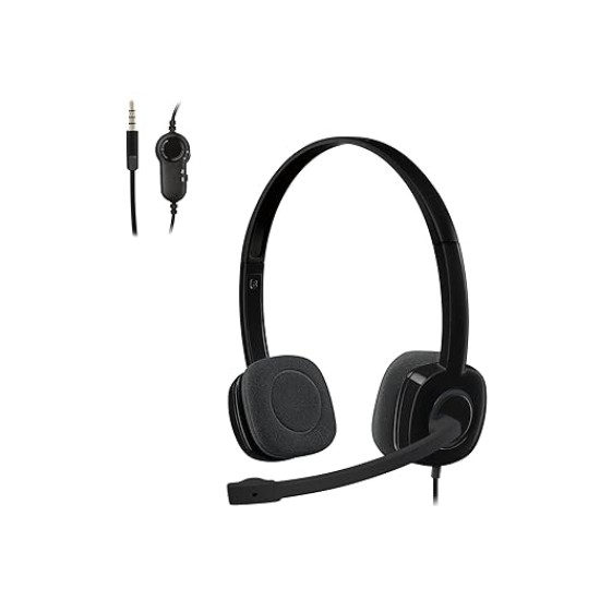 Logitech H151 Wired Headphones On Ear Headphones With Mic (Black) Logitech H151 Wired Headphones On Ear Headphones With Mic (Black)