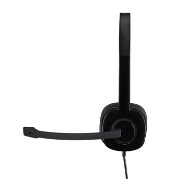 Logitech H151 Wired Headphones On Ear Headphones With Mic (Black) Logitech H151 Wired Headphones On Ear Headphones With Mic (Black)