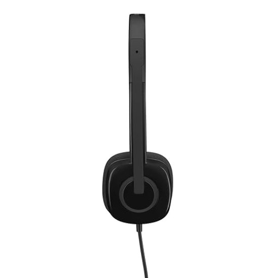 Logitech H151 Wired Headphones On Ear Headphones With Mic (Black) Logitech H151 Wired Headphones On Ear Headphones With Mic (Black)