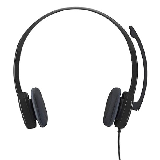 Logitech H151 Wired Headphones On Ear Headphones With Mic (Black) Logitech H151 Wired Headphones On Ear Headphones With Mic (Black)