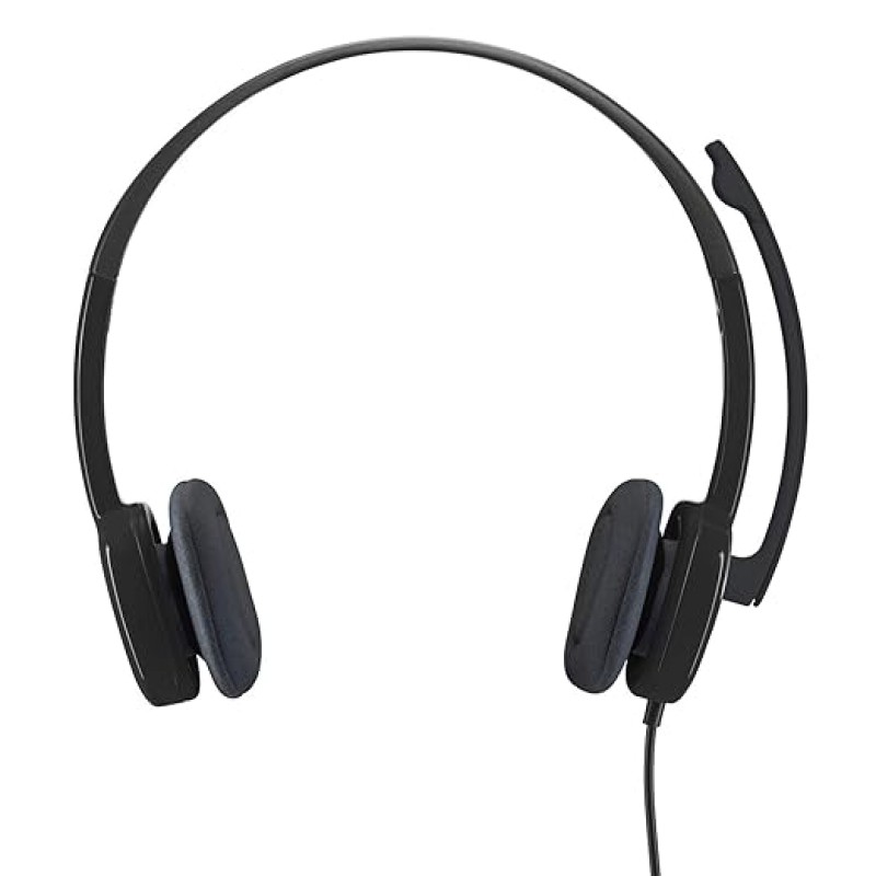 Logitech H151 Wired Headphones On Ear Headphones With Mic (Black)