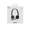 Logitech H151 Wired Headphones On Ear Headphones With Mic (Black)