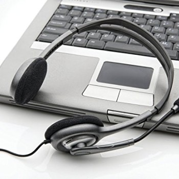 Logitech H111 Wired On Ear Headphones With Mic Black