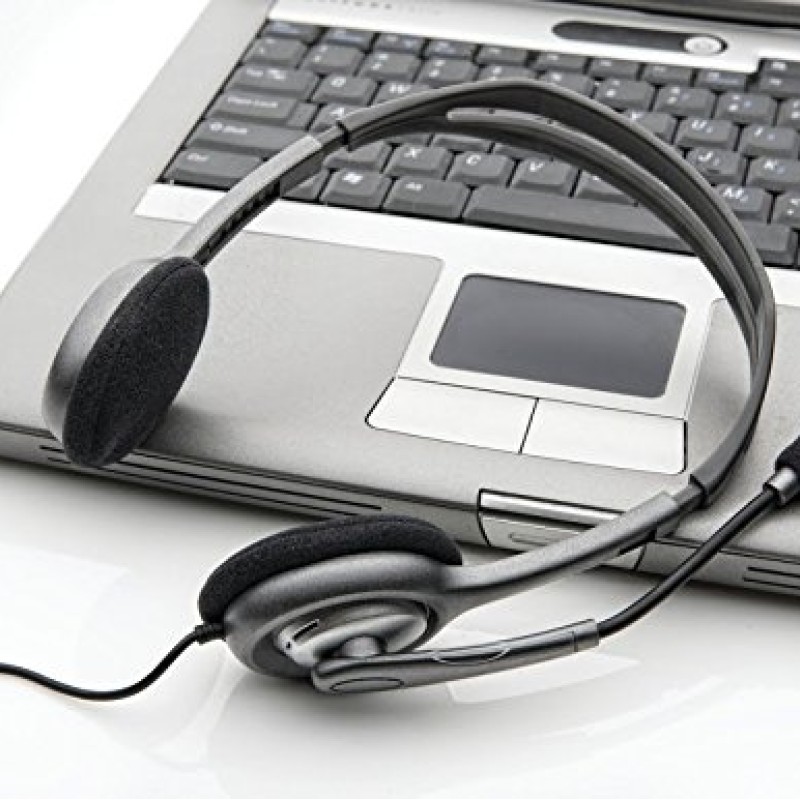 Logitech H111 Wired On Ear Headphones With Mic Black